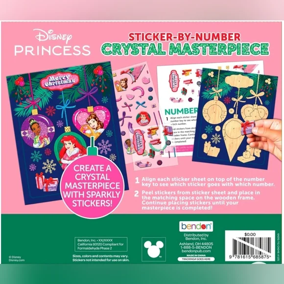 Disney Princess Crystal Sticker-By-Number Masterpiece - Picture 2 of 6